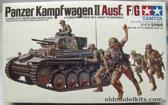 Tamiya 1/35 Panzer Kampfwagen II Ausf. F/G - With Combat Crew of Five, 3509 plastic model kit